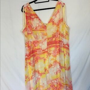 Lane Bryant Vibrant Floral Maxi Dress - Yellow and Pink